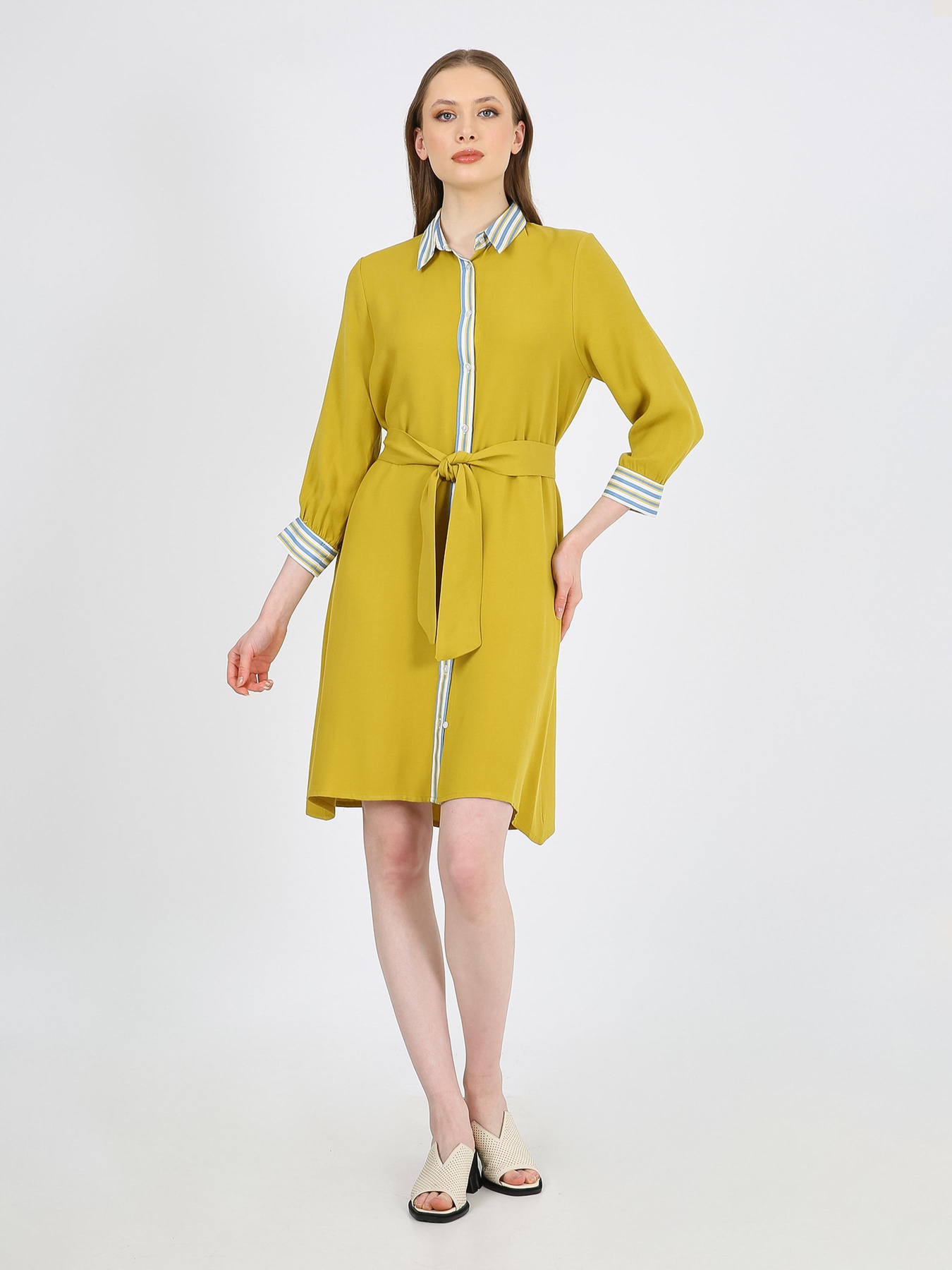 Платье мини Casalini модель 232-CA-1999-16_оливковый Фото