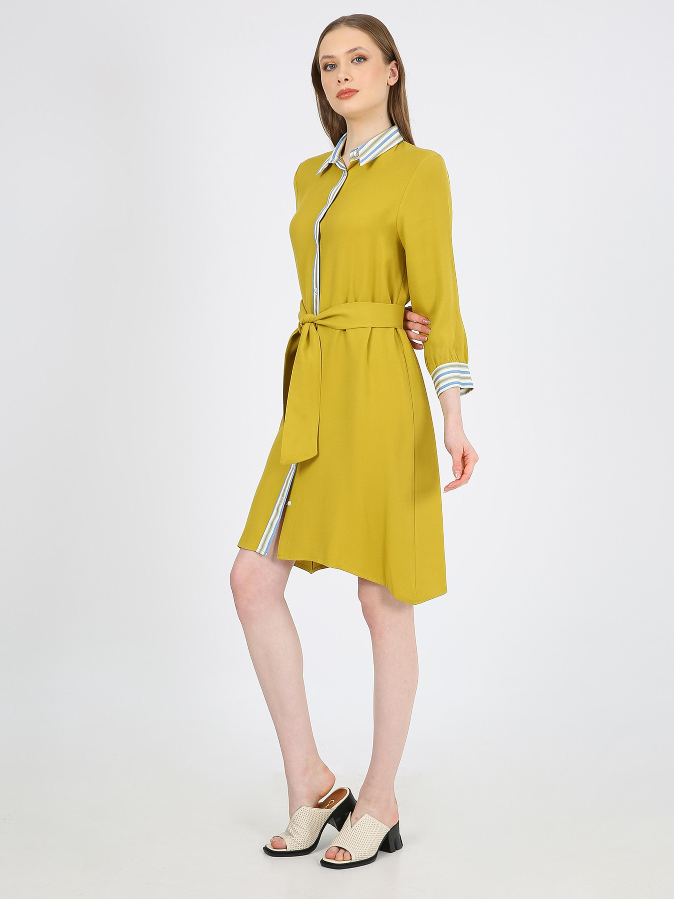 Платье мини Casalini модель 232-CA-1999-16_оливковый Фото