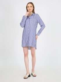 Платье мини Casalini модель 232-CA-1999-17_белый_синий Фото