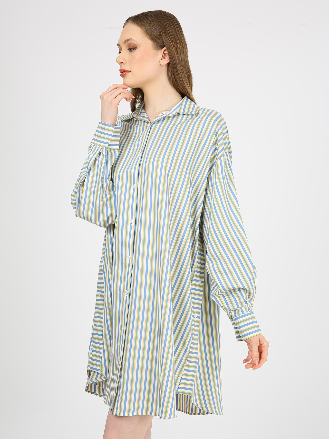 Платье мини Casalini модель 232-CA-1999-18_голубой Фото