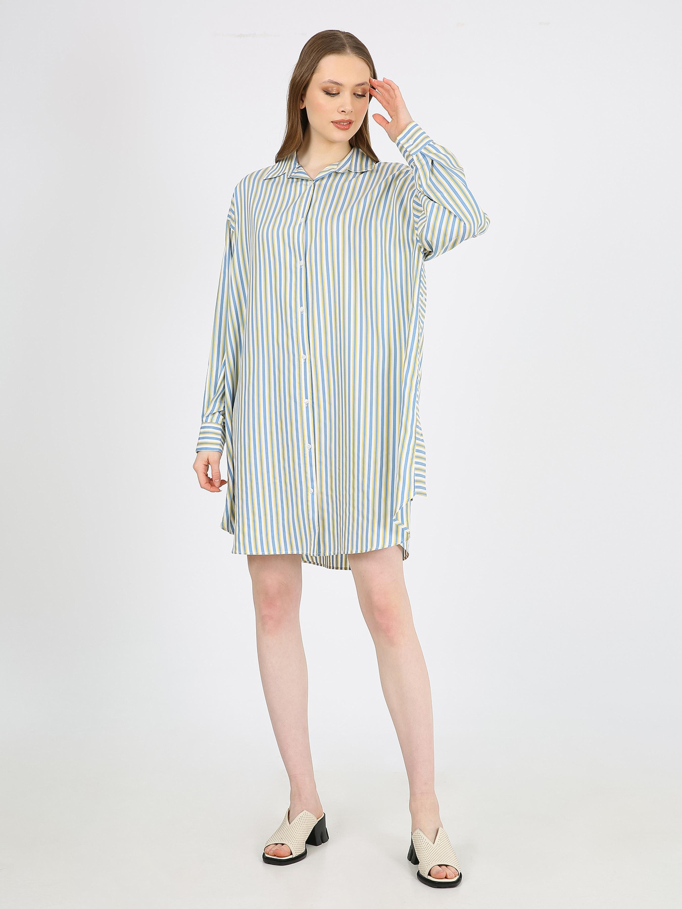 Платье мини Casalini модель 232-CA-1999-18_голубой Фото