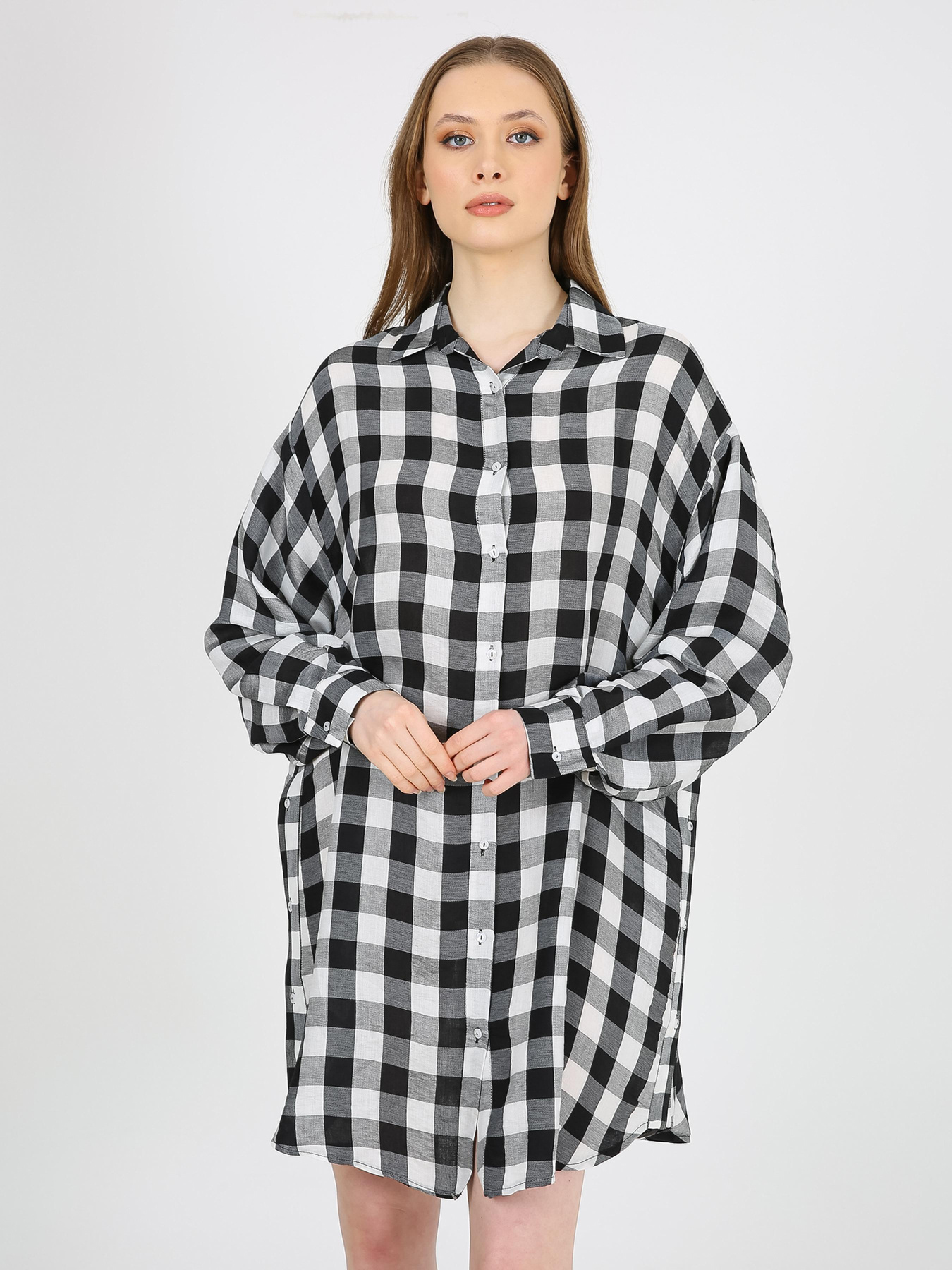 Платье мини Casalini модель 232-CA-1999-18_черный_белый Фото