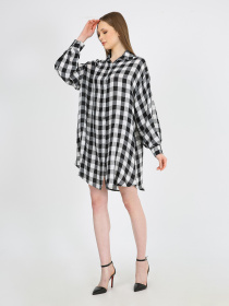 Платье мини Casalini модель 232-CA-1999-18_черный_белый Фото