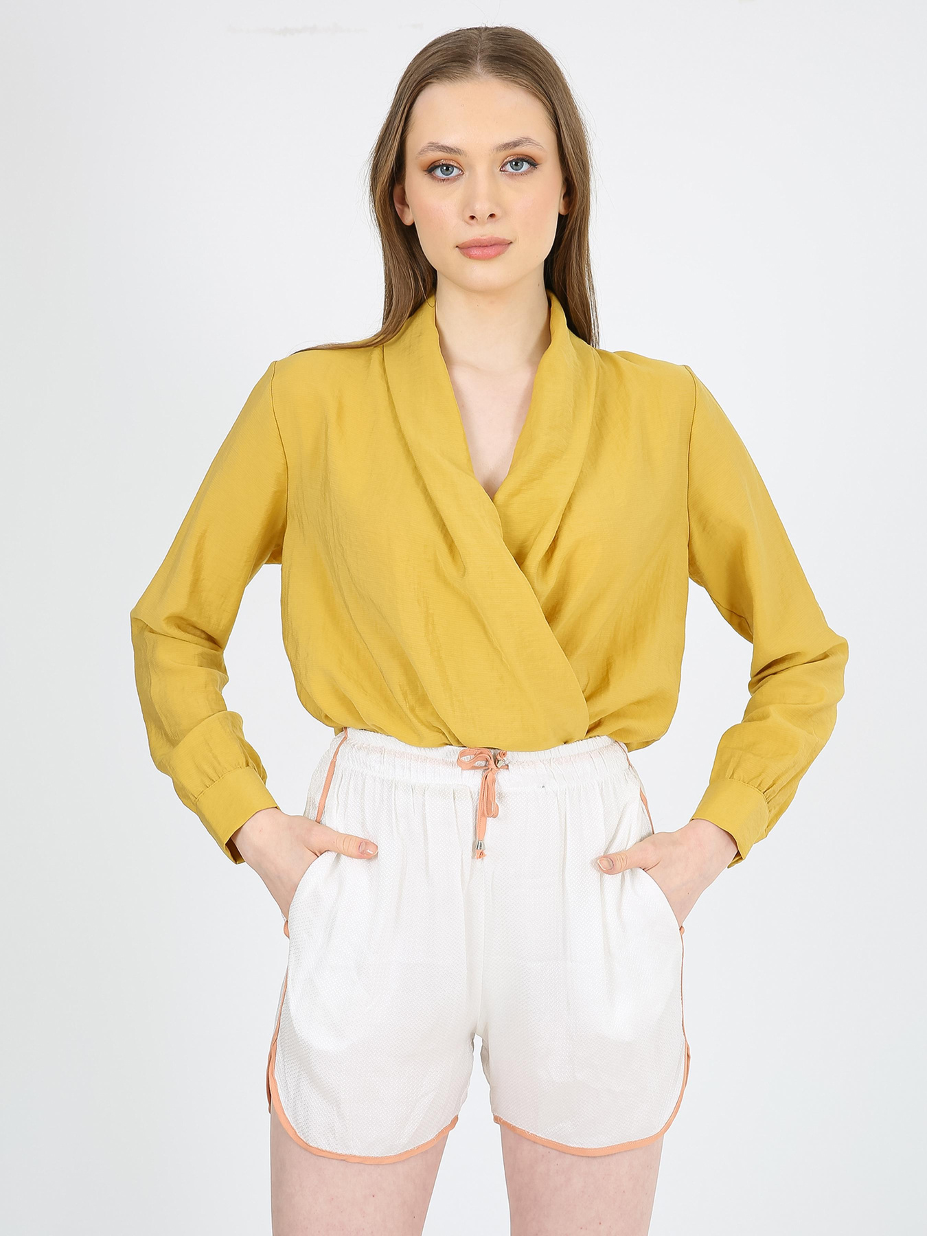 Боді Casalini Модель 232-CA-2827_горчичный Фото