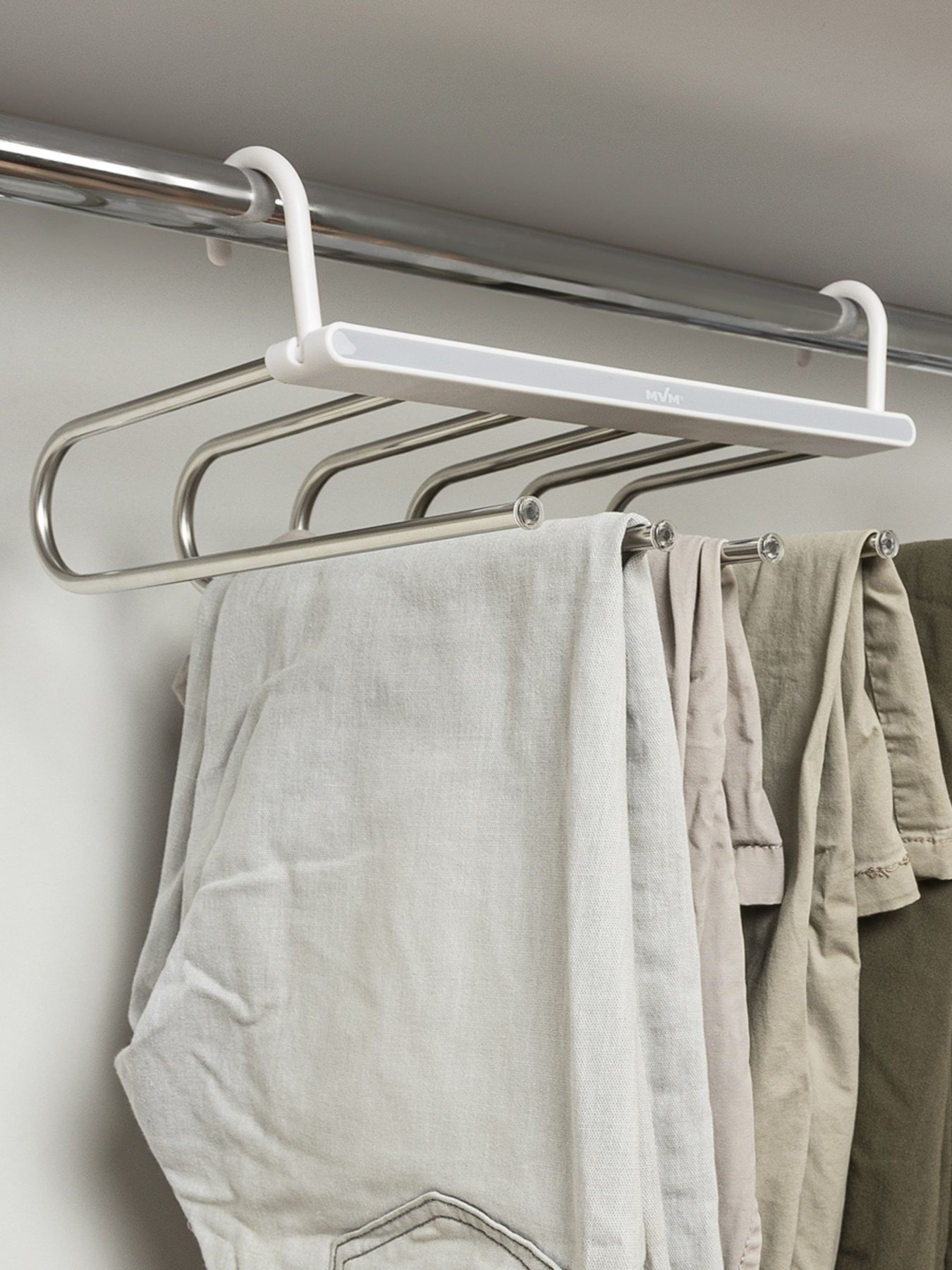 Вешалка-органайзер на 6 крючков MBM HOME модель ST-02 WHITE/GRAY Фото