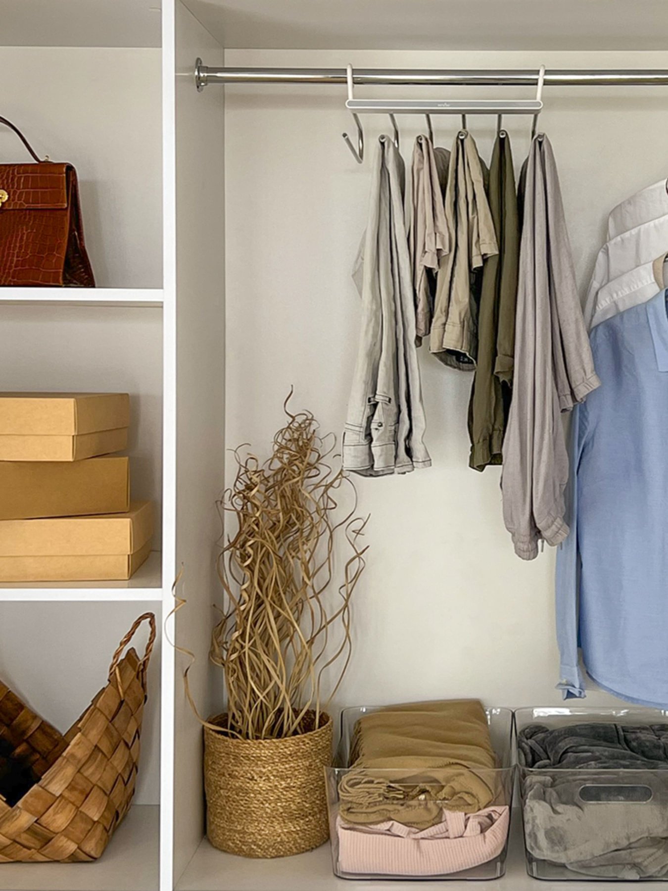 Вешалка-органайзер на 6 крючков MBM HOME модель ST-02 WHITE/GRAY Фото