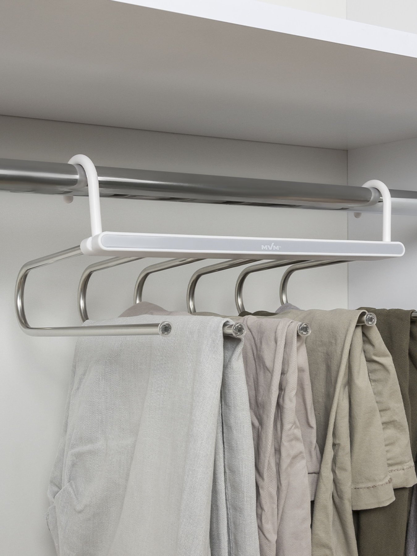 Вешалка-органайзер на 6 крючков MBM HOME модель ST-02 WHITE/GRAY Фото