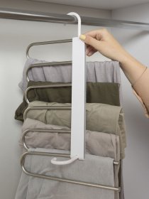 Вешалка-органайзер на 6 крючков MBM HOME модель ST-02 WHITE/GRAY Фото