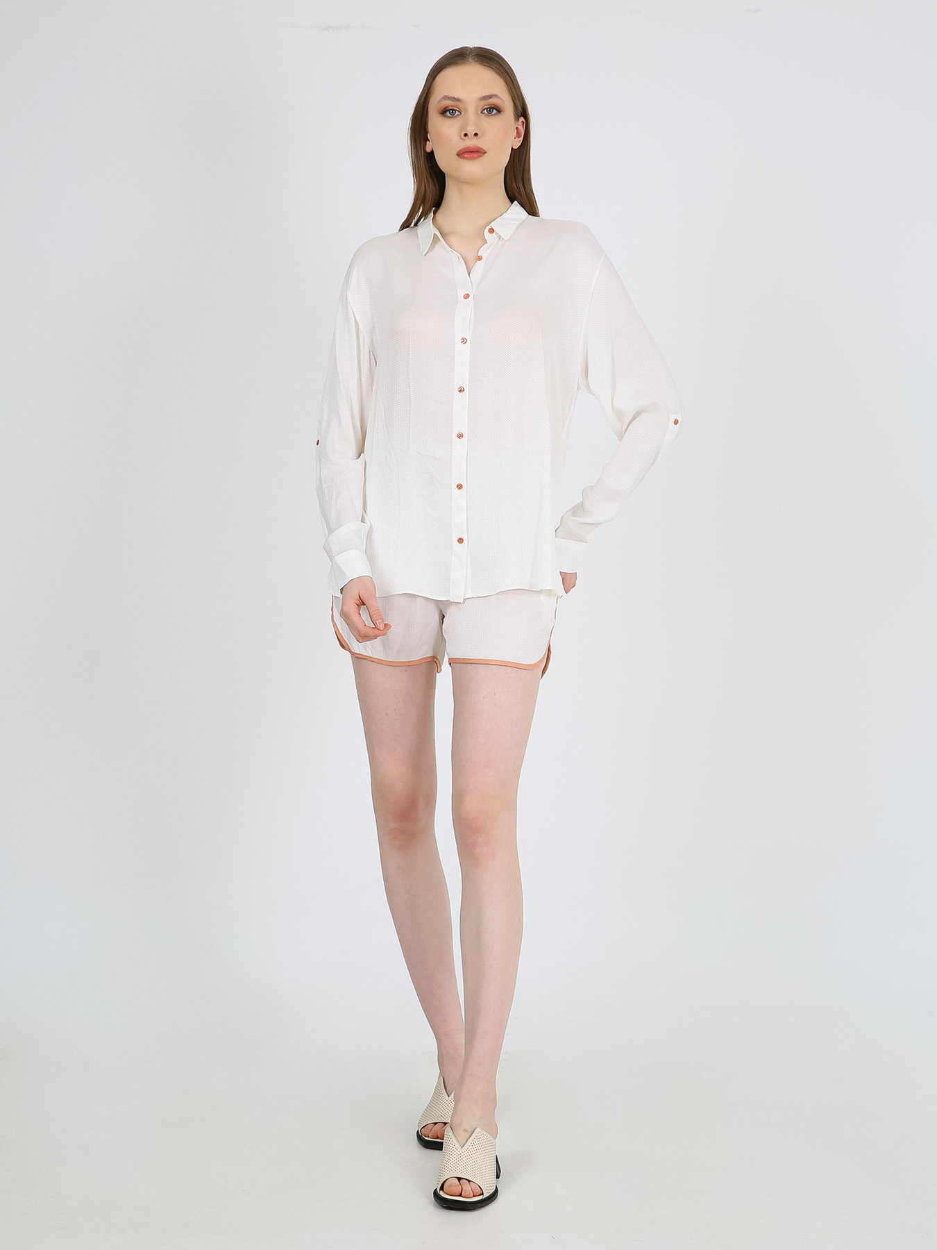 Сорочка повсякденна Casalini модель 242-CA-2999-204_белый_бежевый Фото