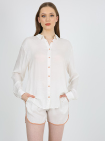 Сорочка повсякденна Casalini модель 242-CA-2999-204_белый_бежевый Фото