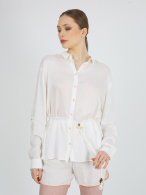 Рубашка повседневная Casalini модель 242-CA-2999-204_белый_пудра Фото