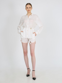 Рубашка повседневная Casalini модель 242-CA-2999-204_белый_пудра Фото