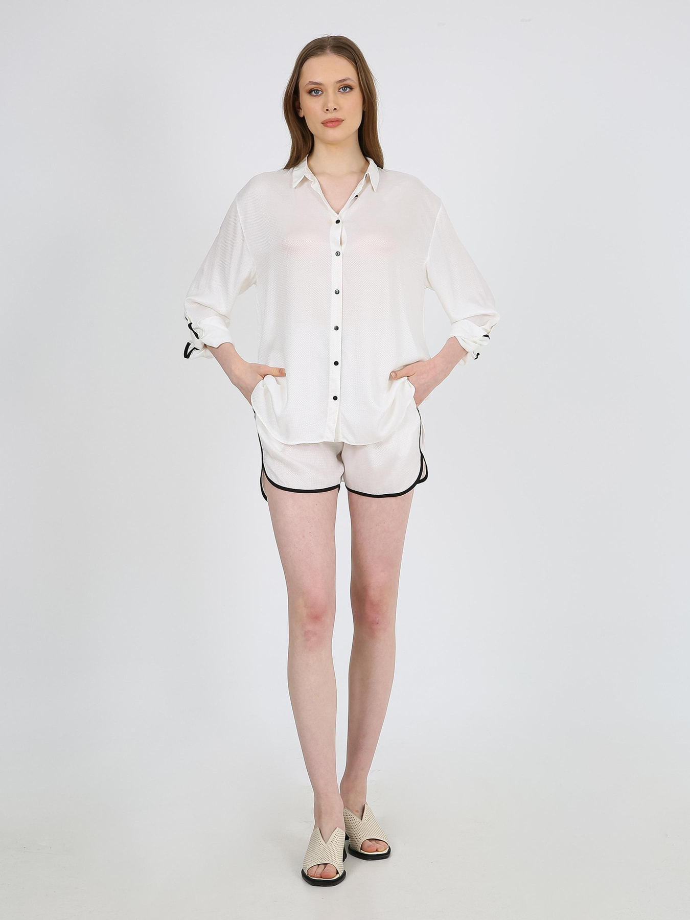 Сорочка повсякденна Casalini модель 242-CA-2999-204_белый_черный Сорочка повсякденна Casalini модель 242-CA-2999-204_белый_черный Фото