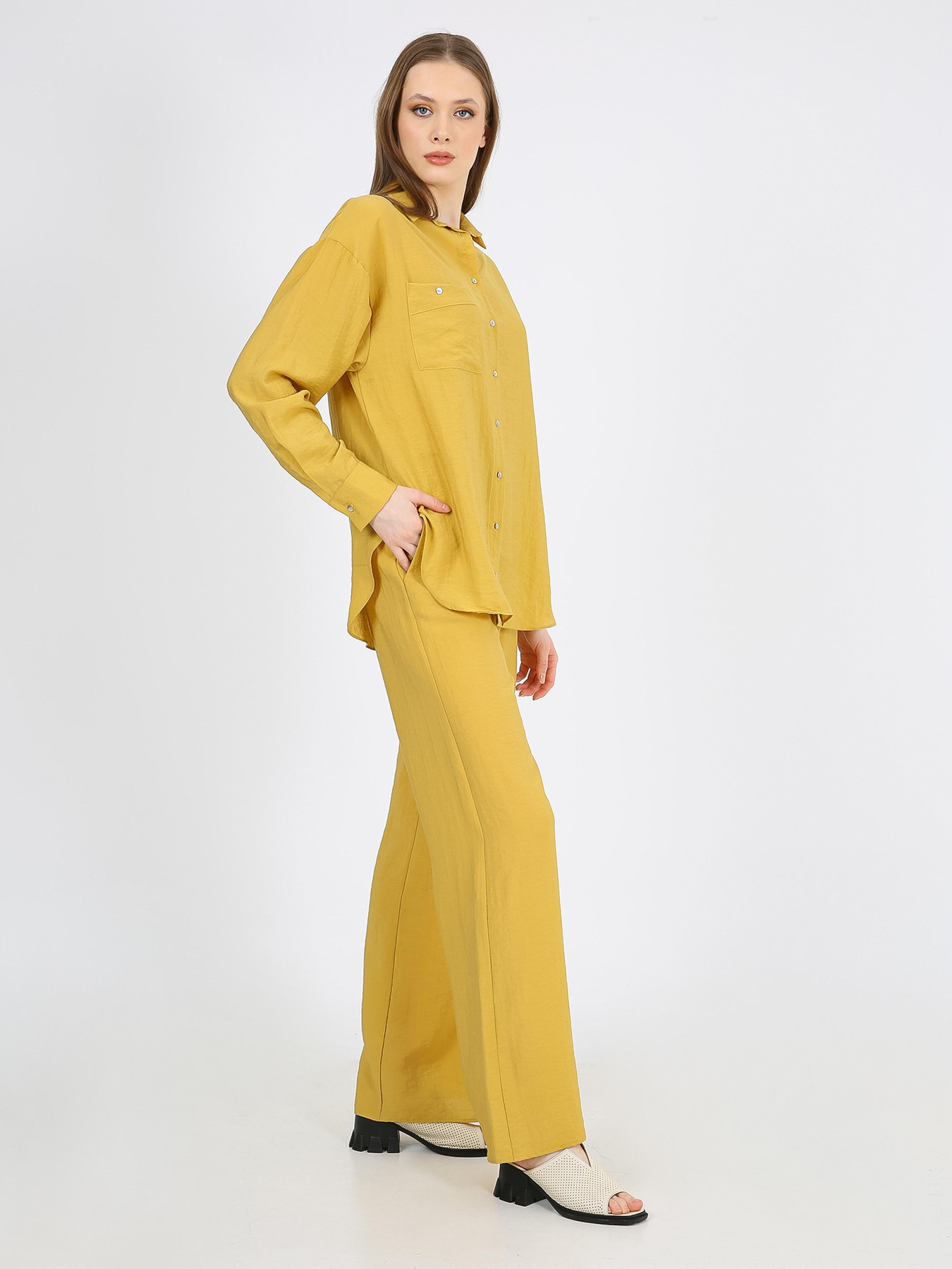 Рубашка Casalini модель 242-CA-2999-211_горчичный Фото