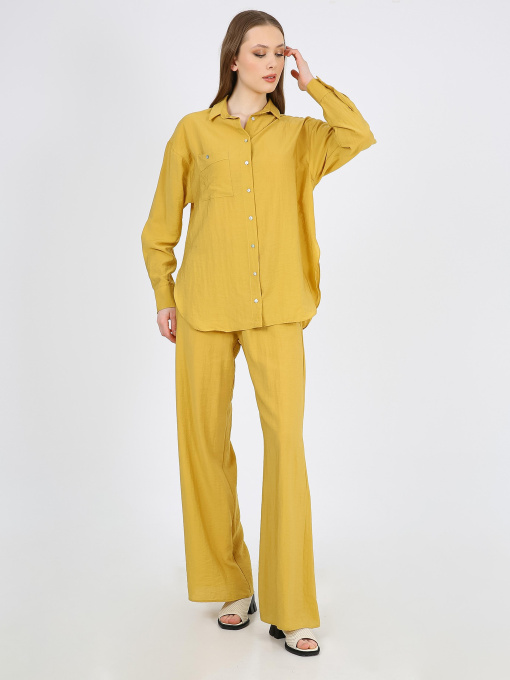 Рубашка повседневная Casalini модель 242-CA-2999-211_горчичный Фото