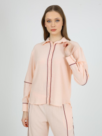 Рубашка повседневная Casalini модель 242-CA-2999-213_пудра Рубашка повседневная Casalini модель 242-CA-2999-213_пудра Фото