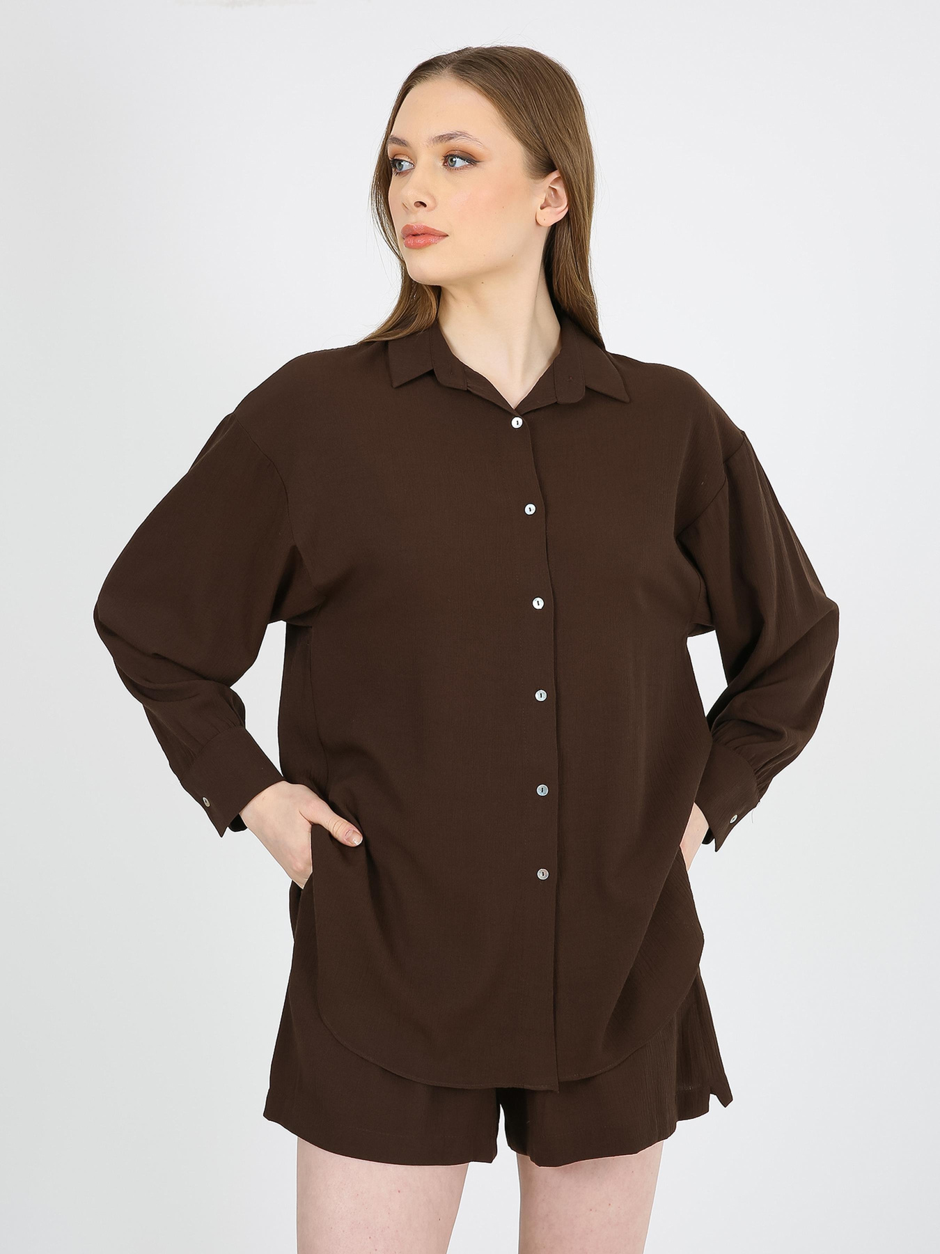 Шорты Casalini модель 242-CA-4294_коричневый Фото