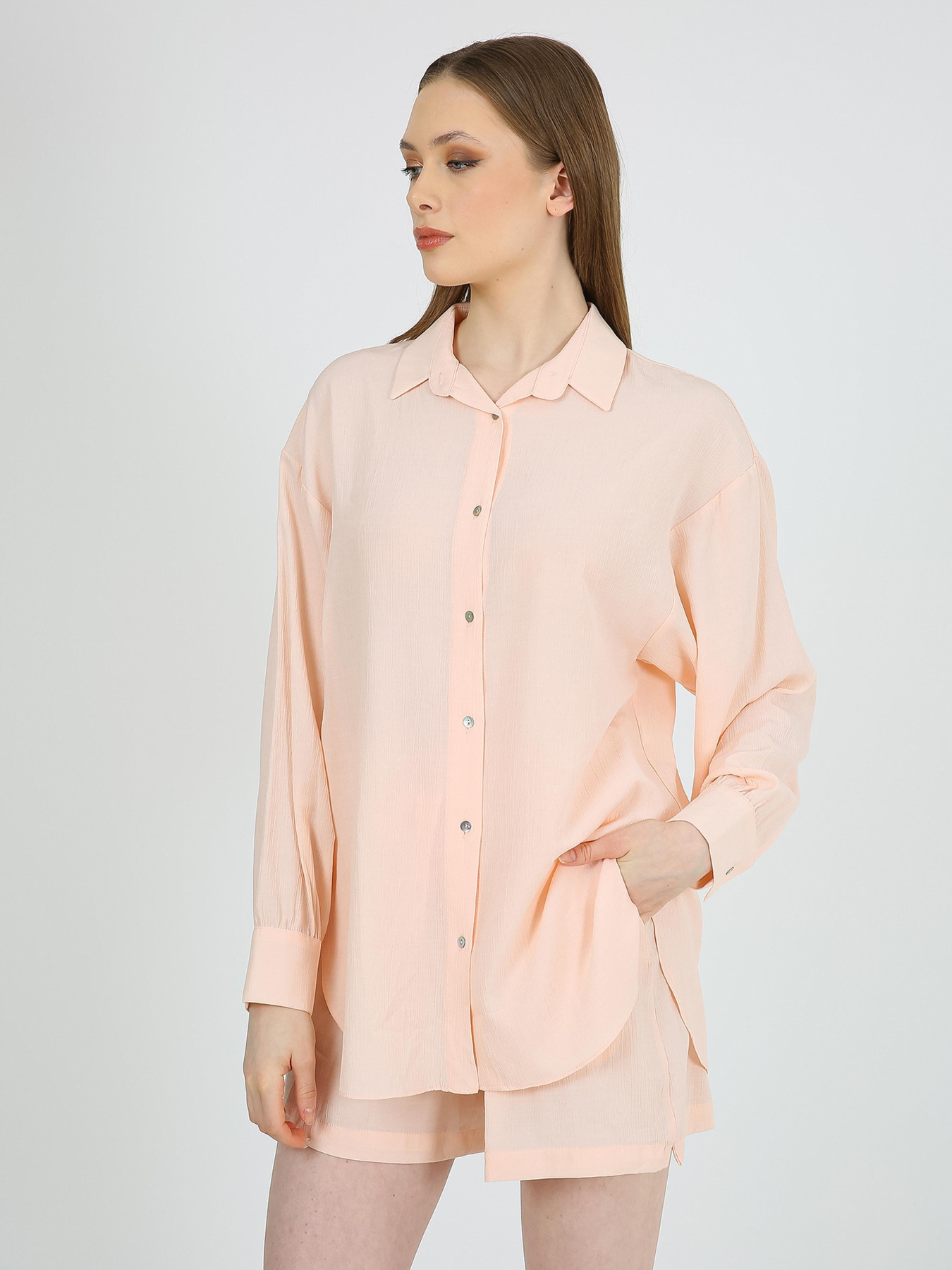 Повсякденні шорти Casalini модель 242-CA-4294_пудра Фото