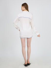 Повседневные шорты Casalini модель 242-CA-4295_белый_голубой Фото