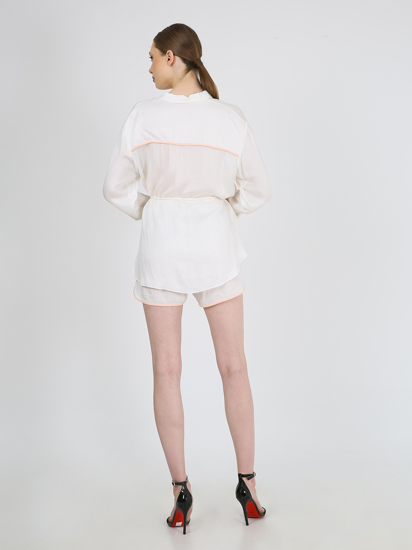 Повсякденні шорти Casalini модель 242-CA-4295_белый_пудровый Фото