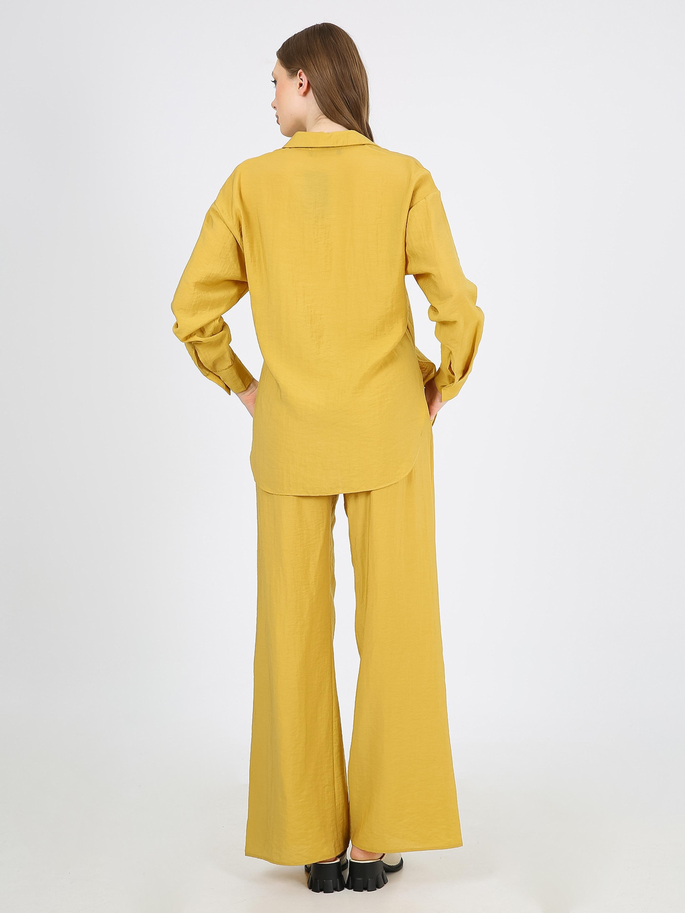 Штани палаццо Casalini модель 242-CA-4302_горчичный Фото