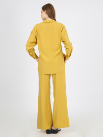 Штани палаццо Casalini модель 242-CA-4302_горчичный Фото