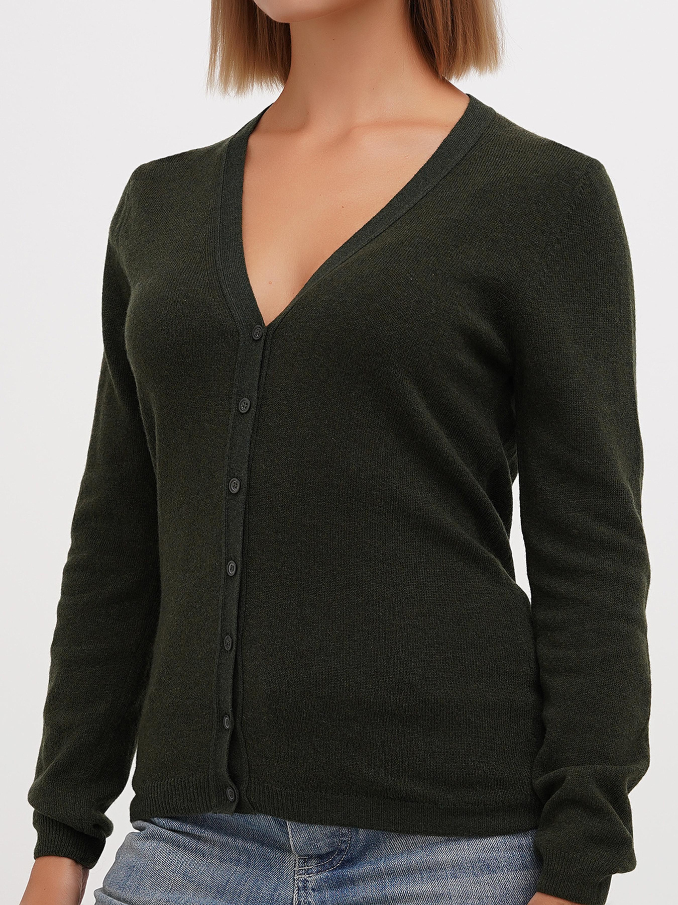 Кардиган Sassofono модель A271-SF-1403_хаки Фото