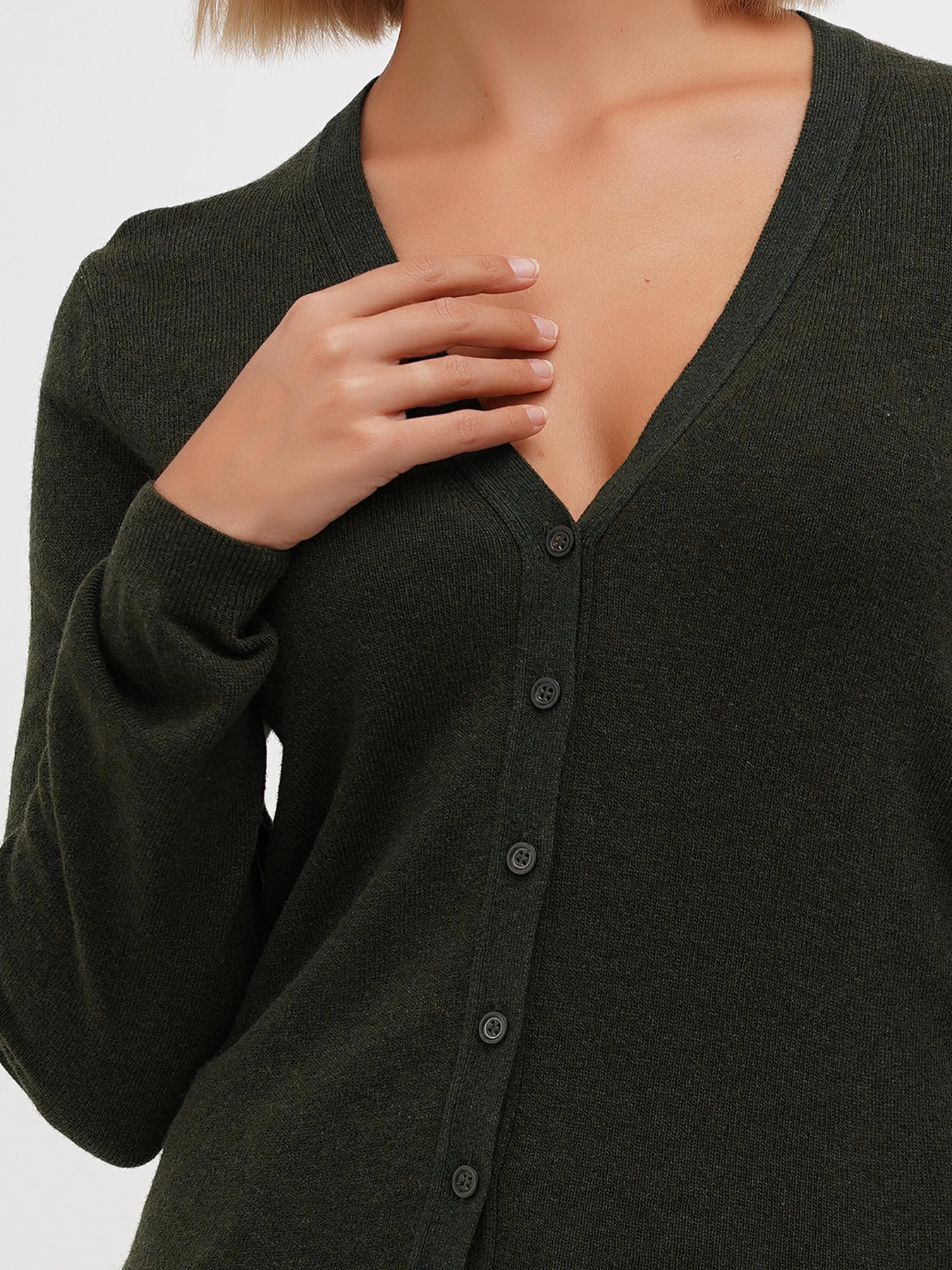 Кардиган Sassofono модель A271-SF-1403_хаки Фото