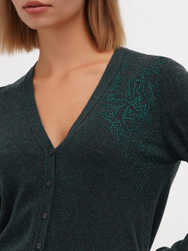 Кардиган Sassofono модель A271-SF-1404_зелёный Фото