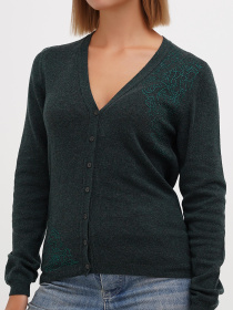 Кардиган Sassofono модель A271-SF-1404_зелёный Фото