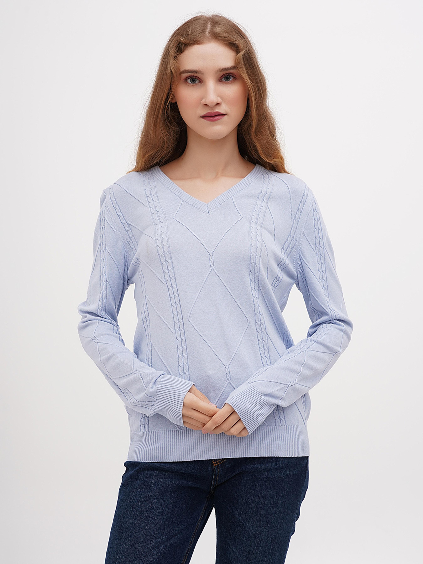 Джемпер Sassofono модель A271-SF-1412_голубой Фото