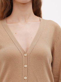 Кардиган Sassofono модель A271-SF-1403_светло_коричневый Фото