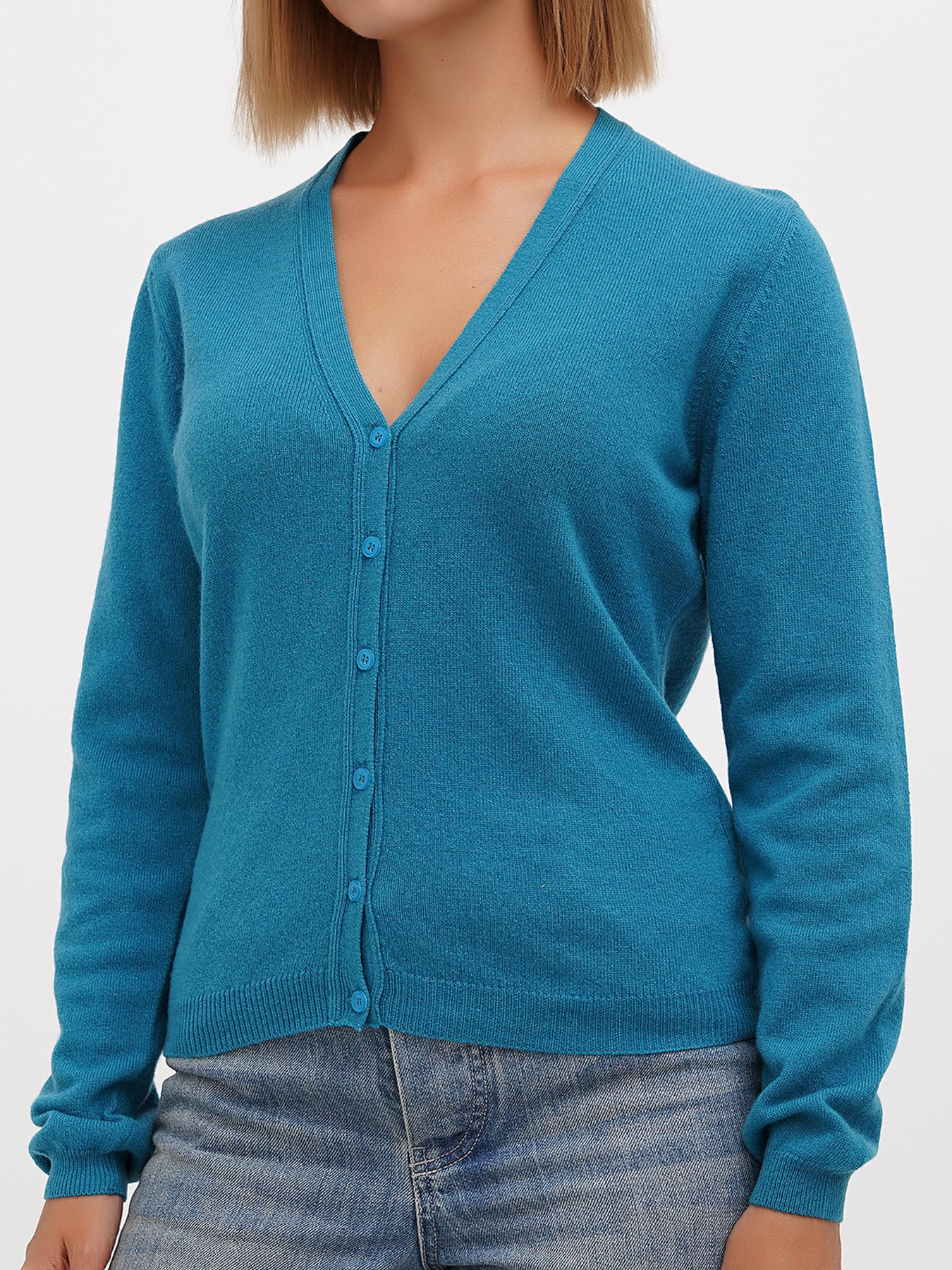 Кардиган Sassofono модель A271-SF-1403_темно_голубой Фото