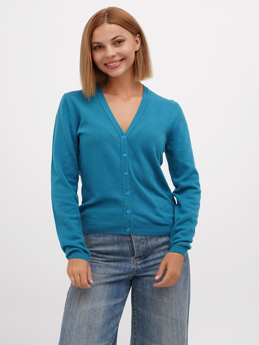 Кардиган Sassofono модель A271-SF-1403_темно_голубой Фото