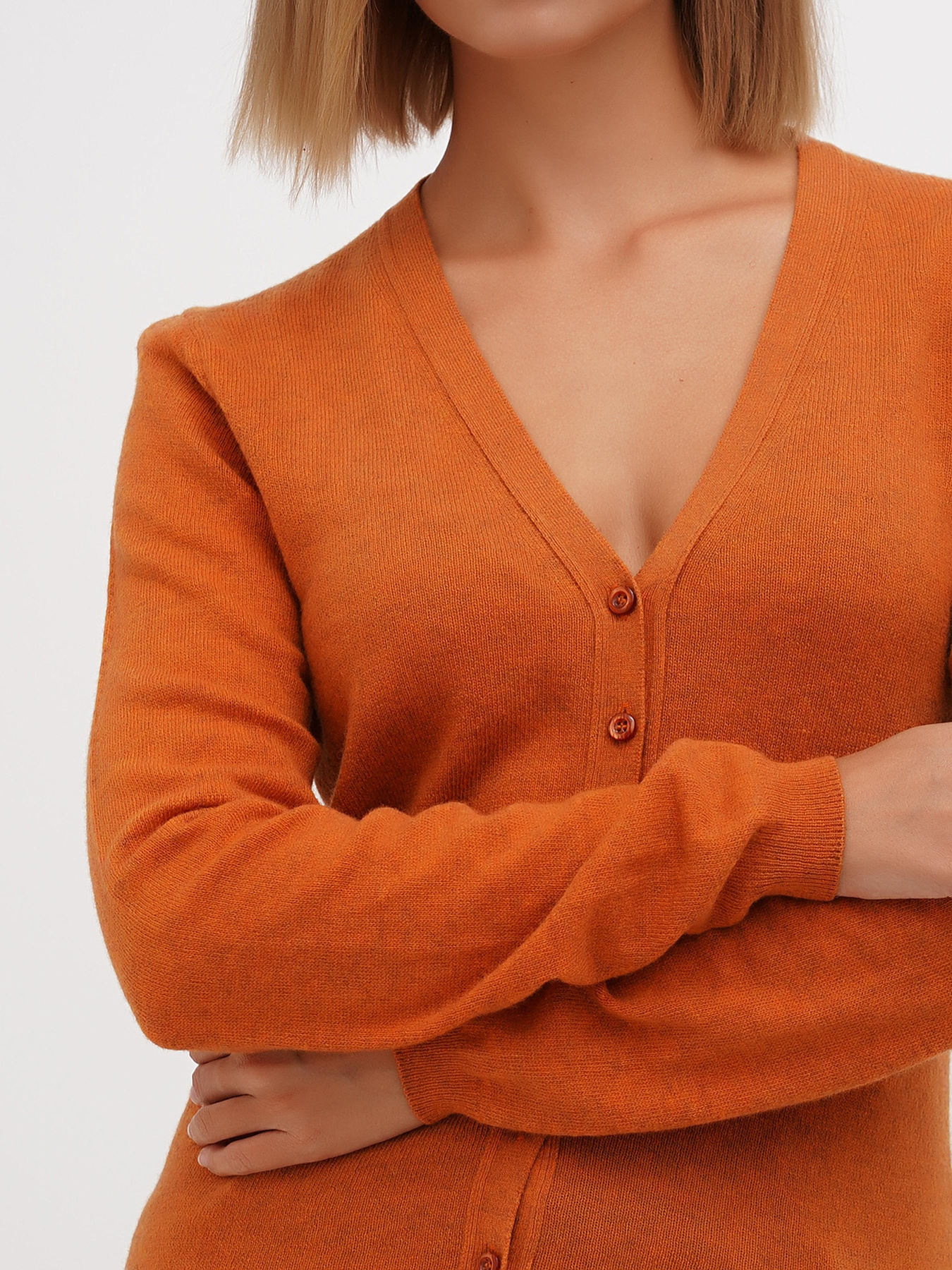 Кардиган Sassofono модель A271-SF-1403_оранжевый Фото