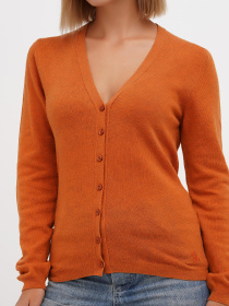 Кардиган Sassofono модель A271-SF-1403_оранжевый Фото