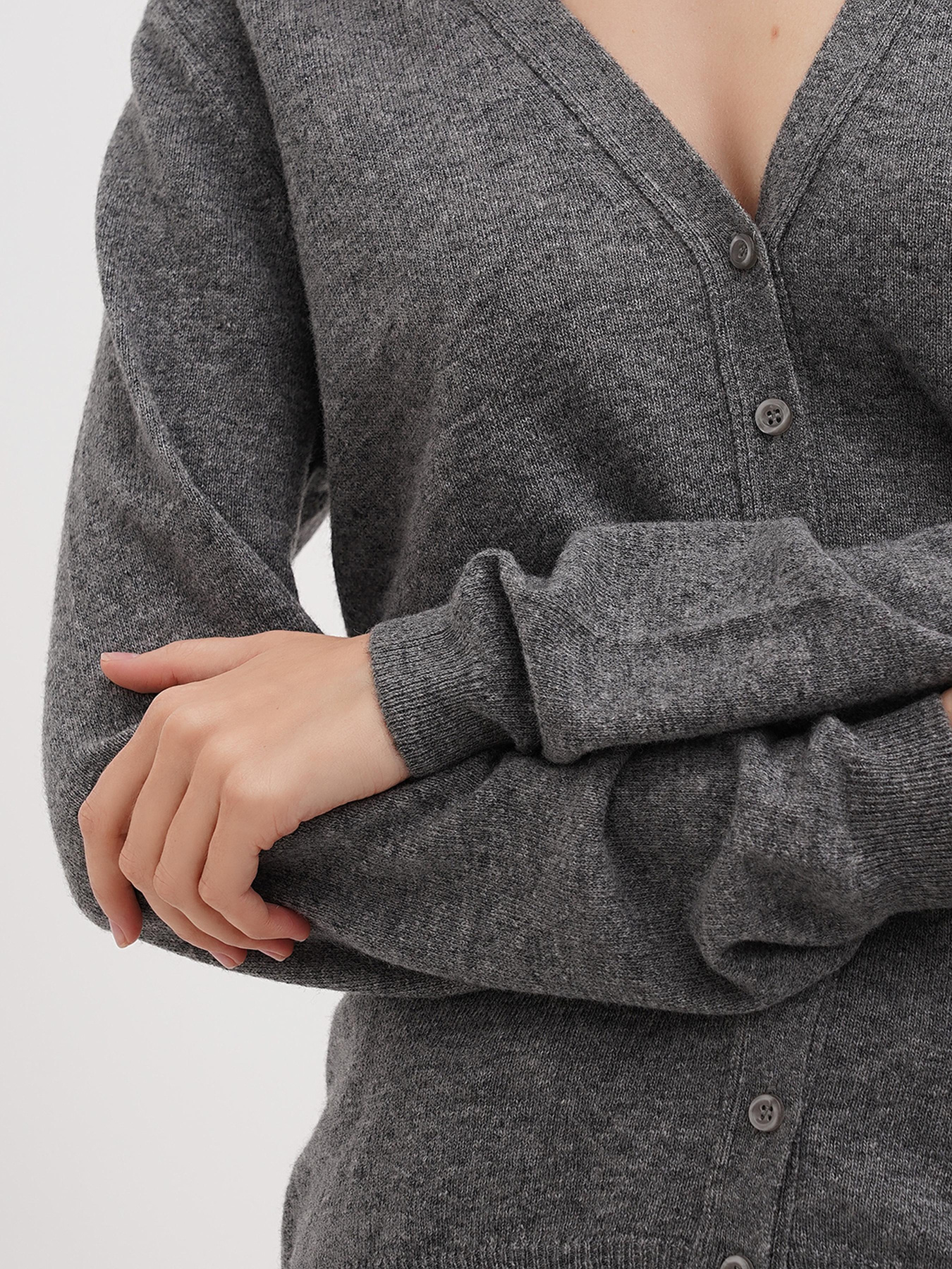 Кардиган Sassofono модель A271-SF-1403_серый Фото