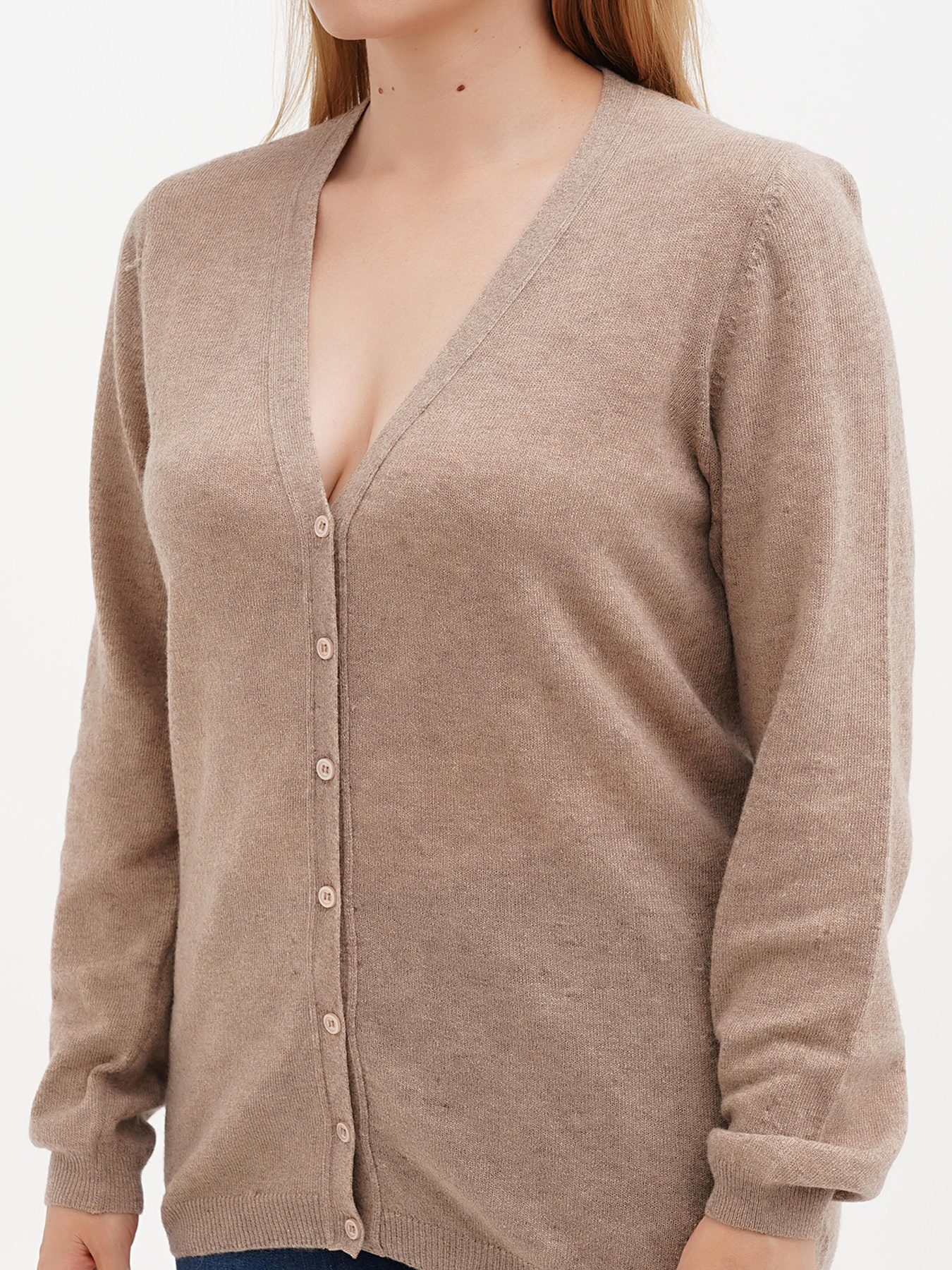 Кардиган Sassofono модель A271-SF-1403_бежевый Фото