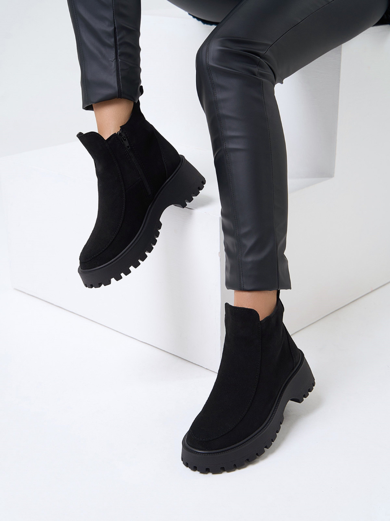 Ботинки ISSA Plus модель OB2-516_черный Фото