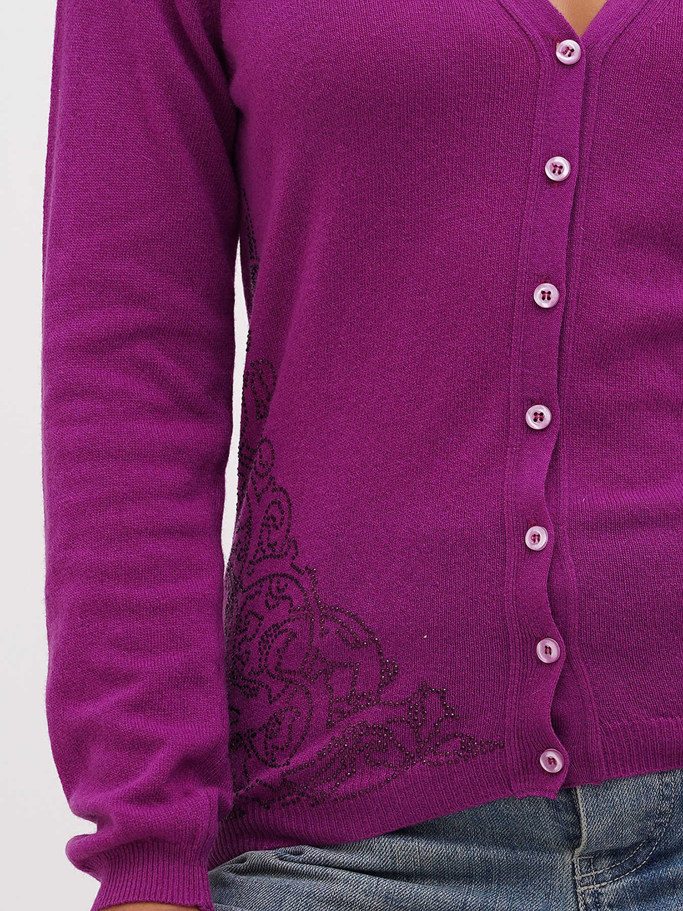 Кардиган Sassofono модель A271-SF-1404_фиолетовый Фото
