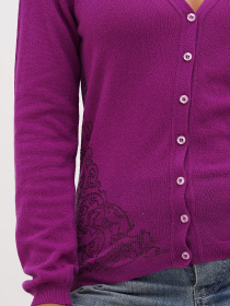 Кардиган Sassofono модель A271-SF-1404_фиолетовый Фото