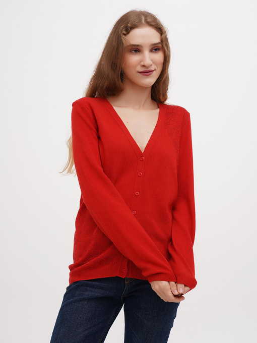 Кардиган Sassofono модель A271-SF-1404_красный Фото