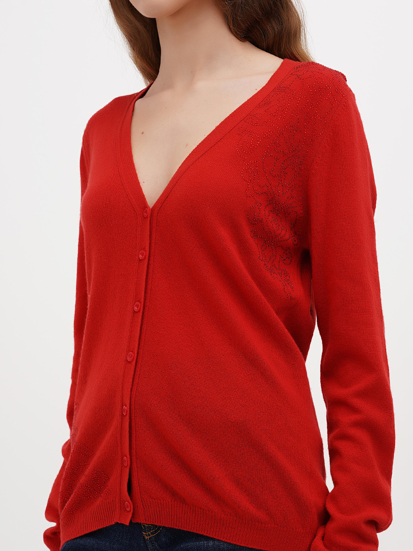 Кардиган Sassofono модель A271-SF-1404_красный Фото