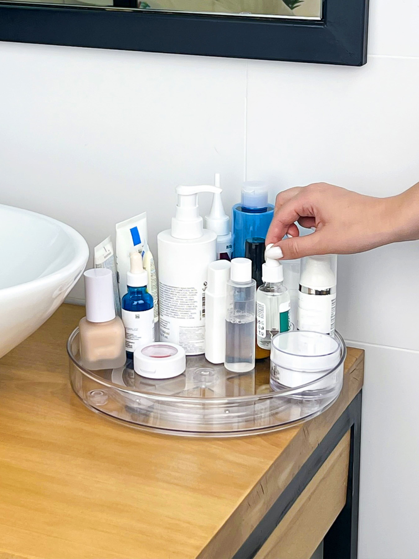 Подставка вращающаяся на 360° Lazy Susan прозрачная MBM MY HOME модель KP-73 T Фото