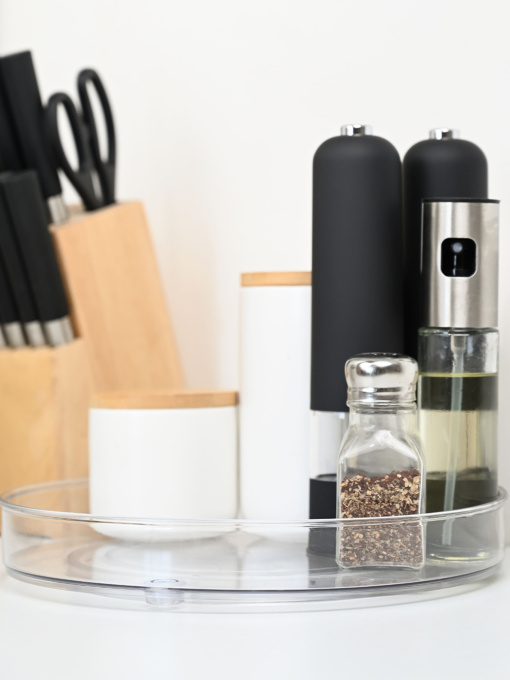 Подставка вращающаяся на 360° Lazy Susan прозрачная MBM HOME модель KP-73 T Фото