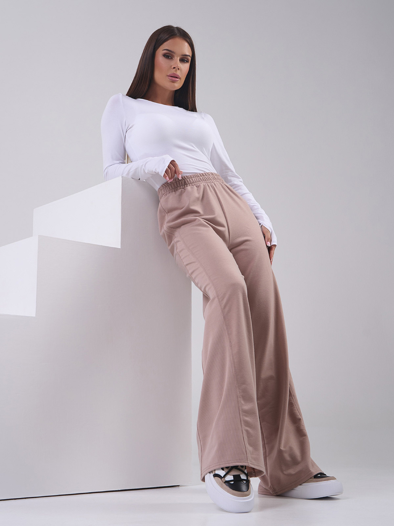 Брюки повседневные ISSA Plus модель 14800_бежевый Фото