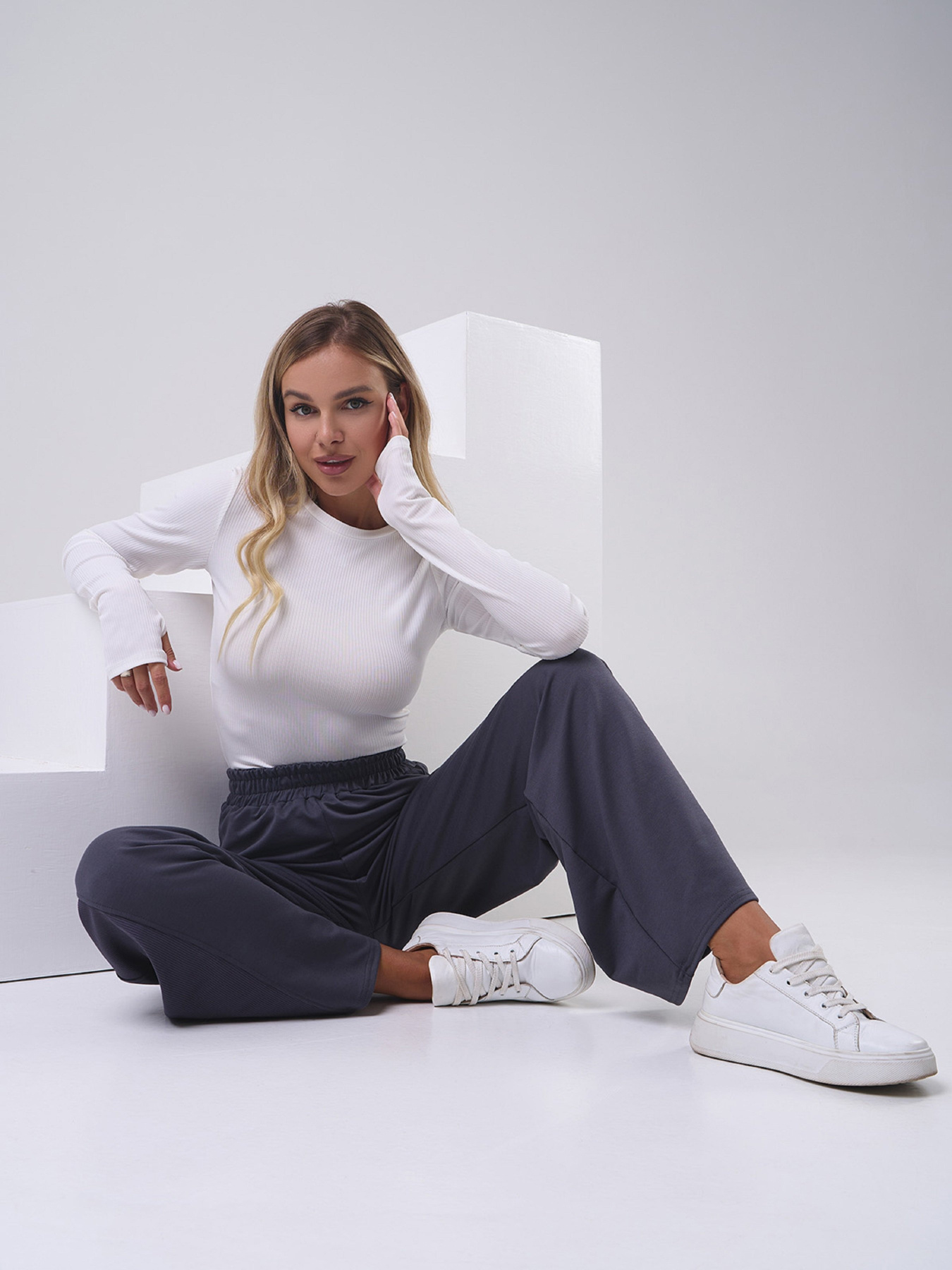 Повсякденні штани ISSA Plus модель 14800_серый Повсякденні штани ISSA Plus модель 14800_серый Фото