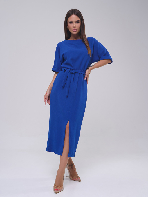 Сукня міді ISSA Plus модель 14809_электрик Фото