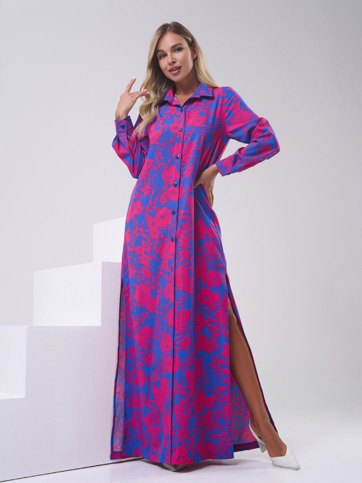 Сукня максі ISSA Plus модель 14802_синий Фото