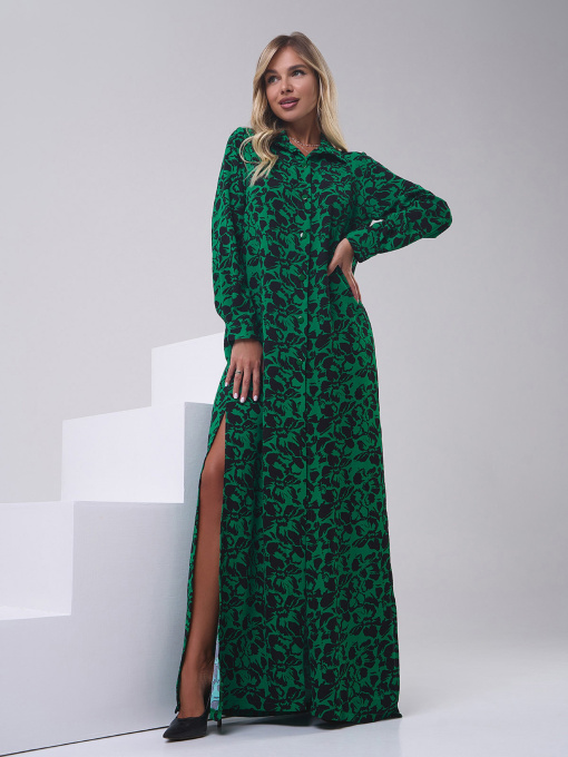 Платье макси ISSA Plus модель 14803_зеленый Фото
